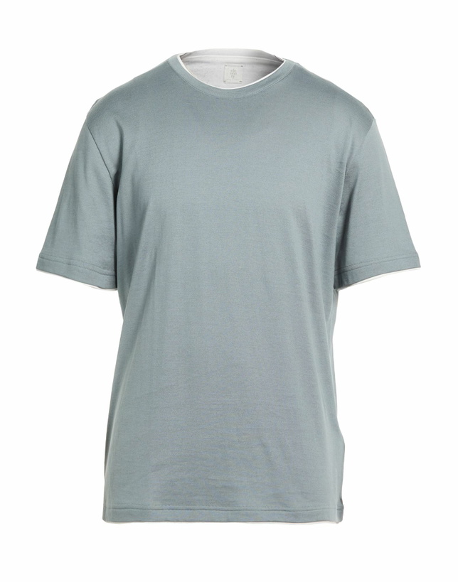 Photo: Eleventy Mens T-shirt Slate in Blue