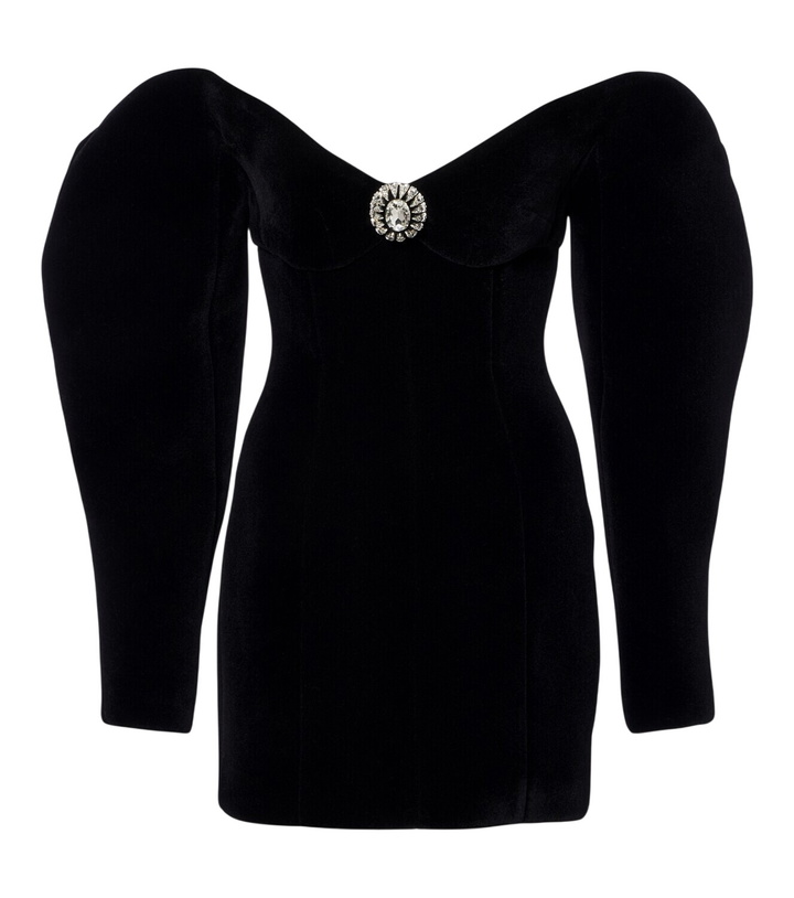 Photo: David Koma Off-shoulder velvet minidress