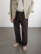Zegna - Triple Stitch™ Leather-Trimmed Suede Slip-On Sneakers - Neutrals