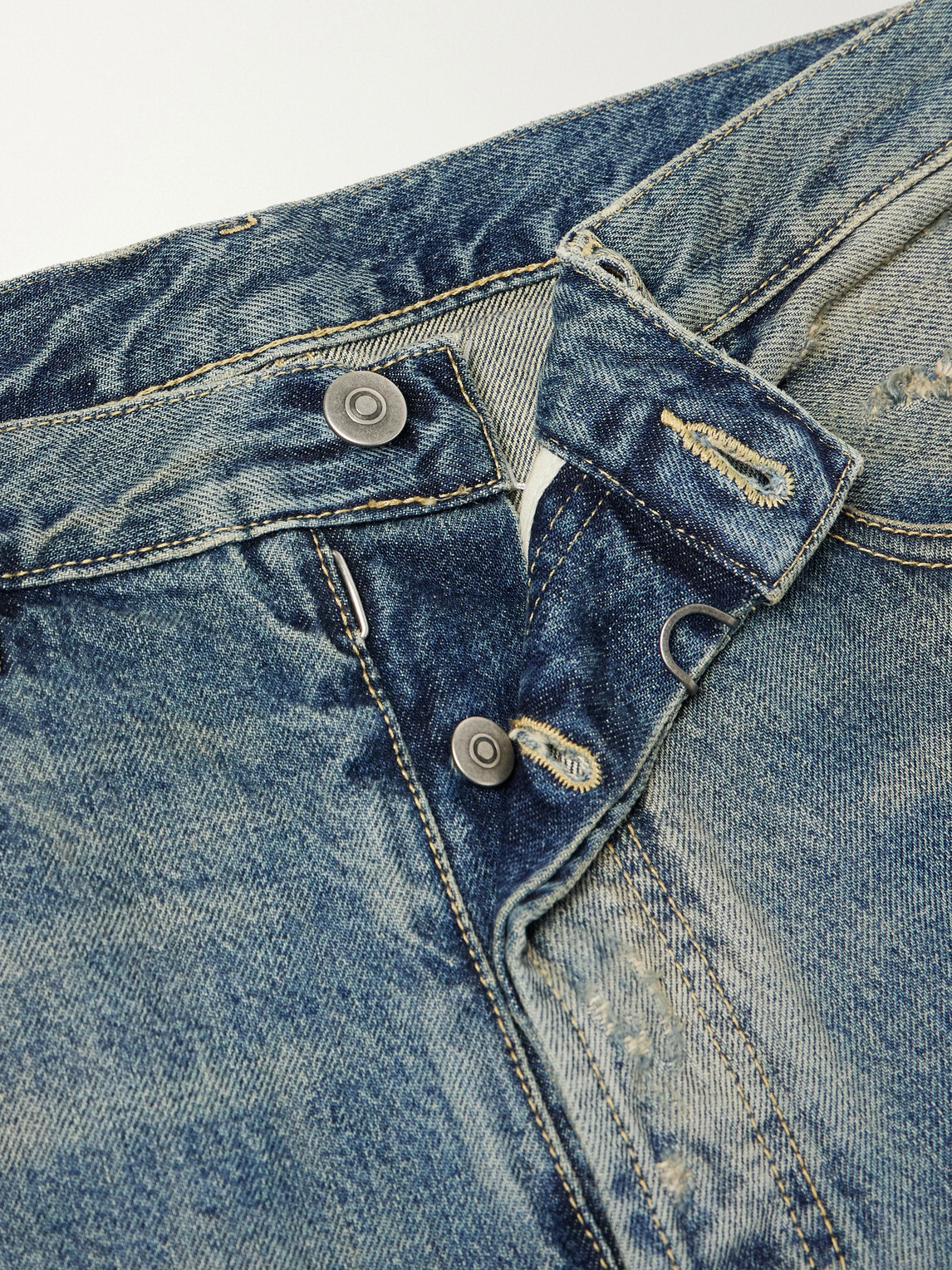 Maison Margiela - Straight-Leg Distressed Jeans - Blue