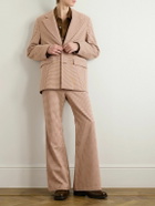 Séfr - Insight Gingham Woven Suit Jacket - Brown