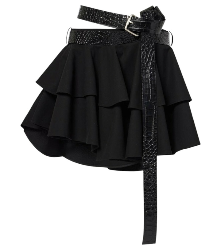 Photo: Loewe Belted tiered cotton miniskirt
