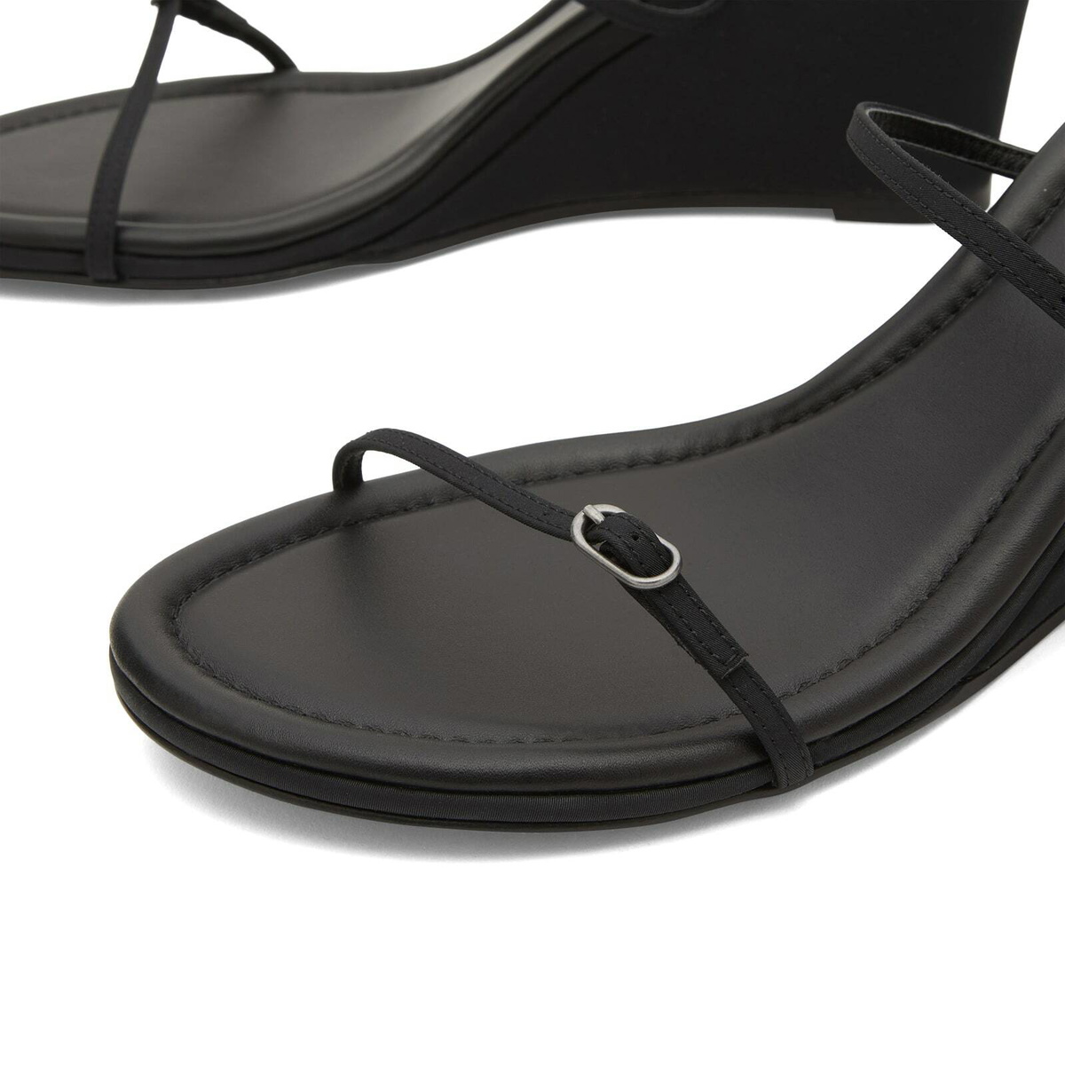 ST. Agni Women's Petit Belt Detail Wedge in Black