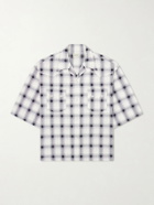 KAPITAL - Camp-Collar Checked Cotton Western Shirt - Black