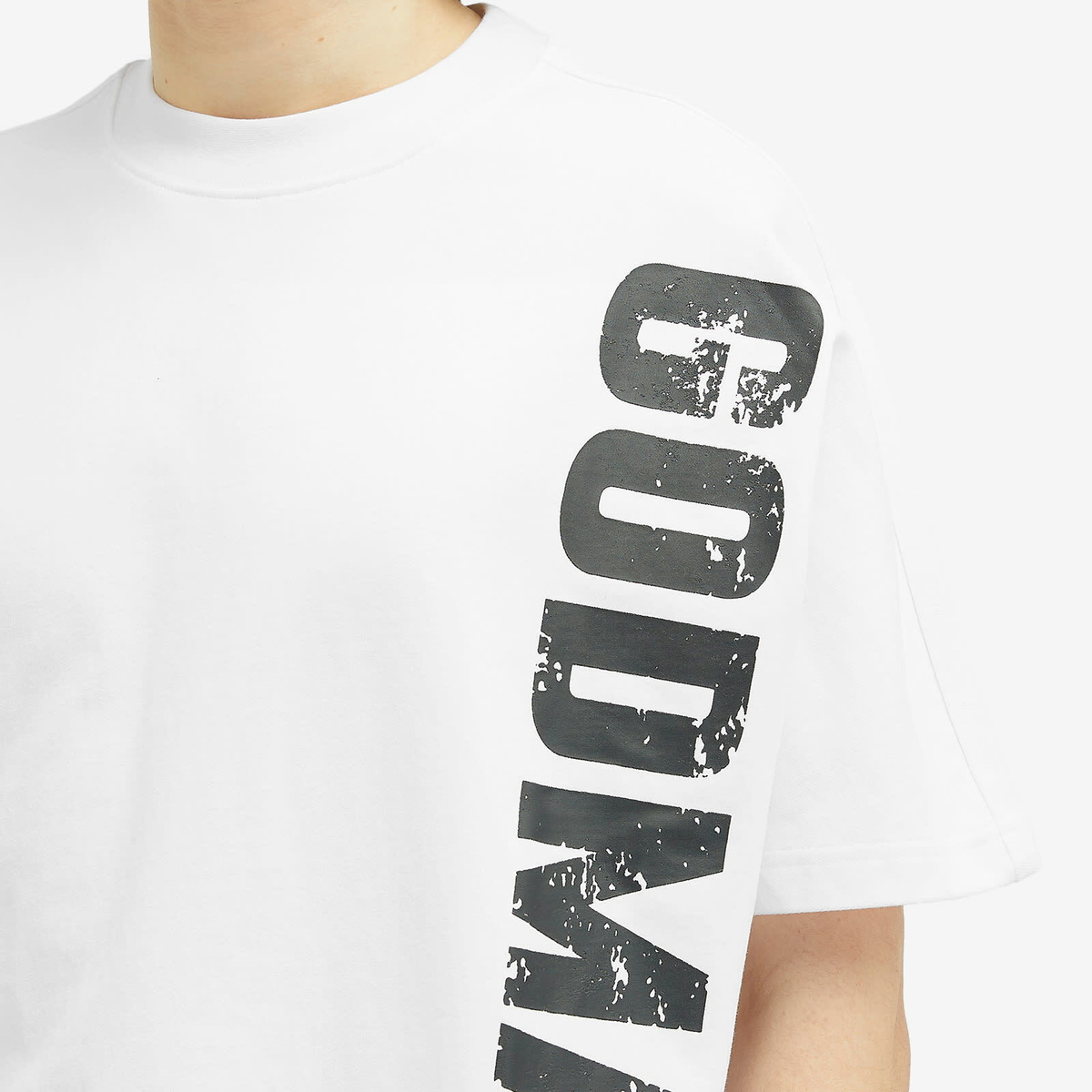God Made Men's Side Logo T-Shirt in White