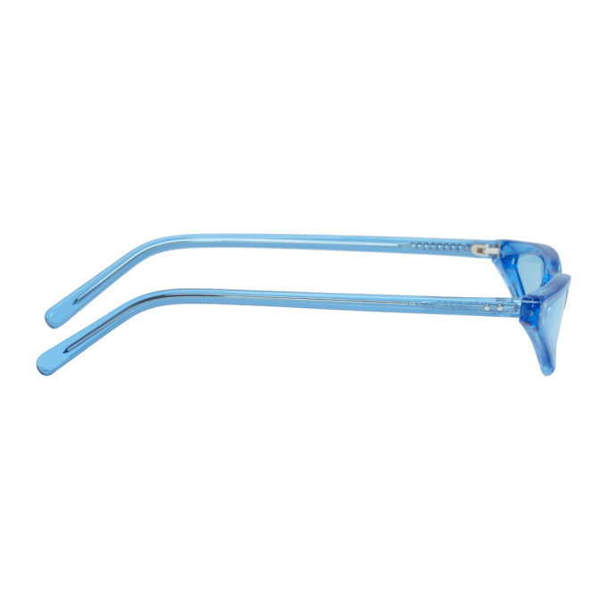 George Keburia Blue Micro Cat-Eye Sunglasses