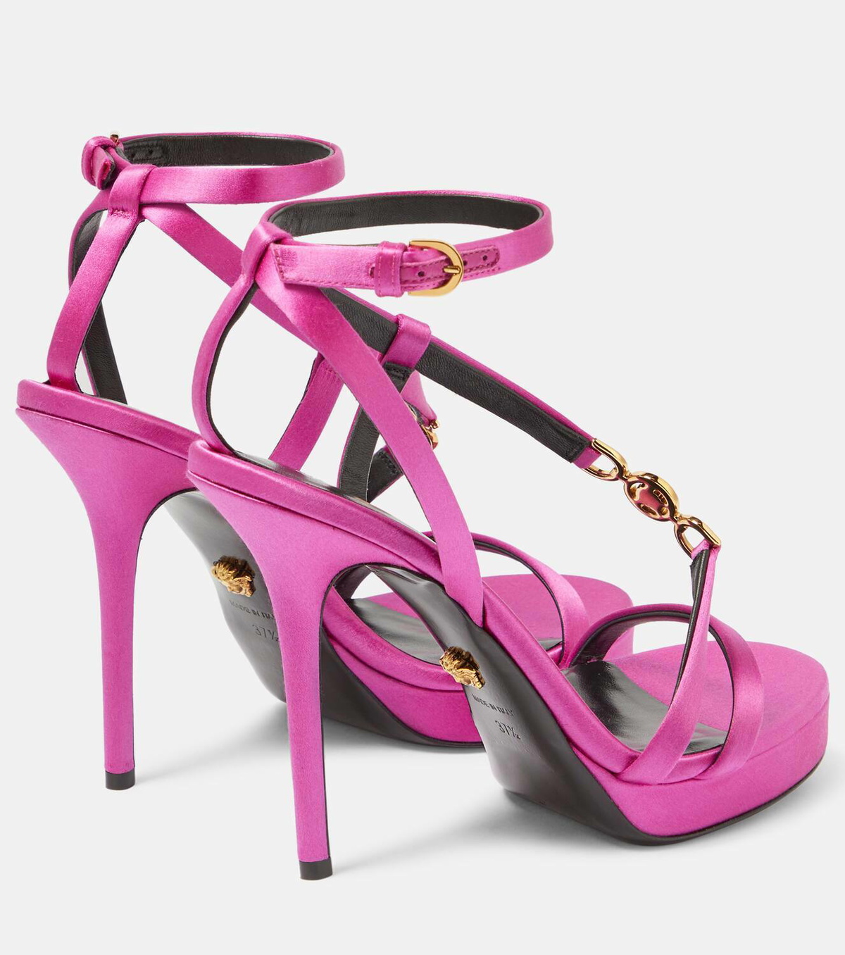 VIP【関税送料無料】希少 VERSACE FUCSIA SATIN MEDUSA SANDALS Medusa satin sandals in pink - Versace | Mytheresa