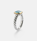 David Yurman DY Mercer® sterling silver and 18kt gold ring with topaz