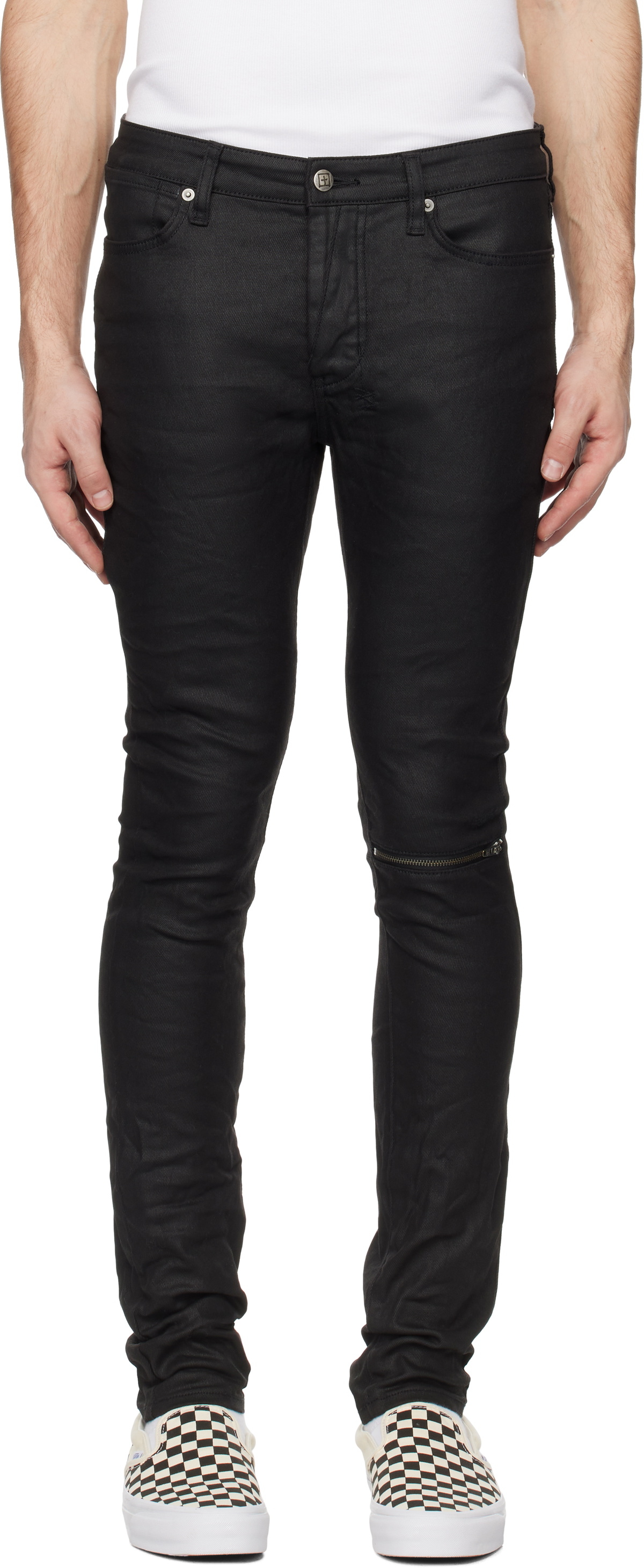 Ksubi Black Van Winkle Waxed Caged Jeans Ksubi