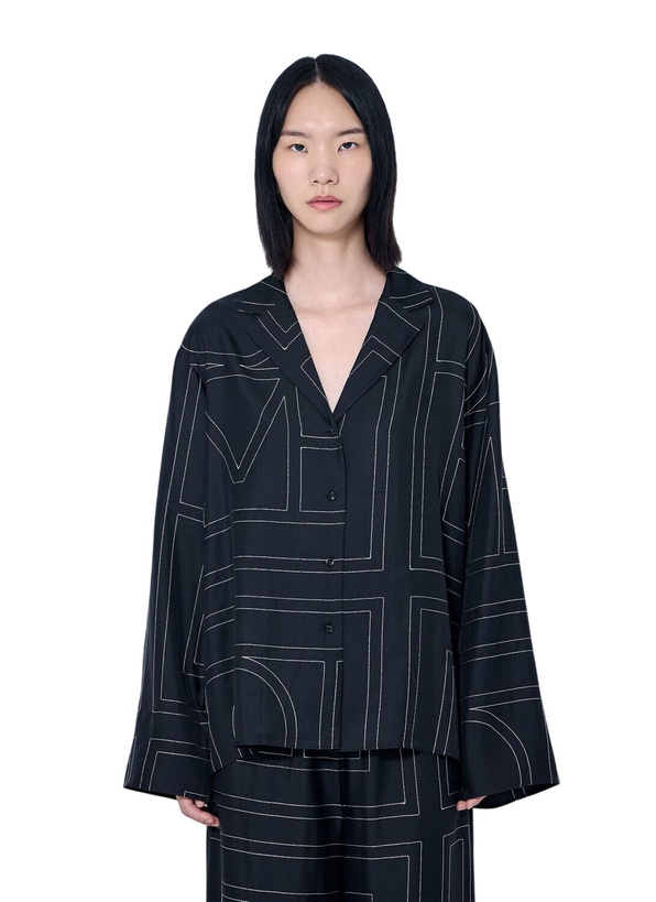 Photo: Toteme Monogram Silk Pj Shirt