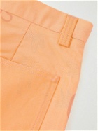 Jacquemus - Logo-Print Straight-Leg Cotton-Canvas Shorts - Orange