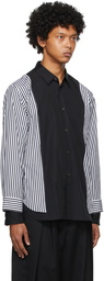 Comme des Garçons Homme Plus Black & White Paneled Shirt