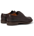 Edward Green - Borrowdale Textured-Leather Wing-Tip Brogues - Brown