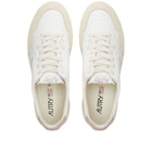Autry Women's Medalist Low Sneakers in White/Gold