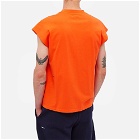 Pangaia Organic Cotton Cropped Shoulder T-Shirt in Persimmon Orange