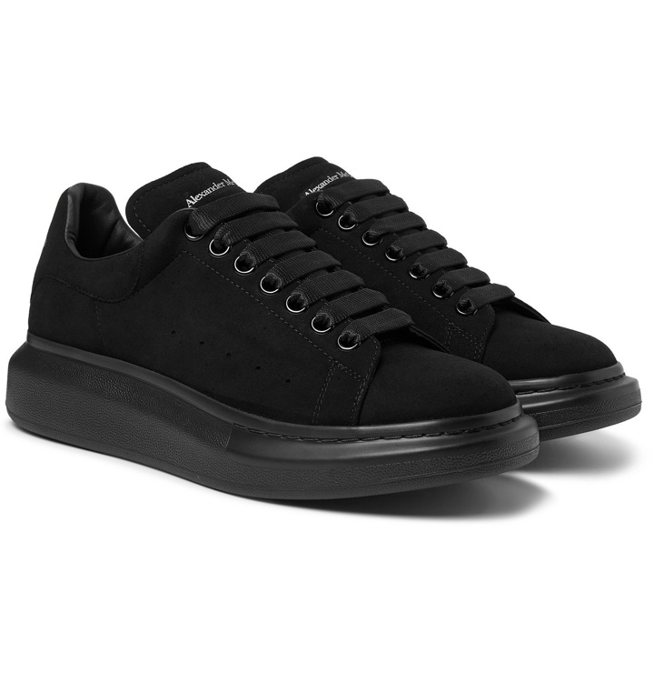 Photo: Alexander McQueen - Exaggerated-Sole Suede Sneakers - Black