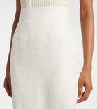 Posse Matilda tiered linen pencil skirt