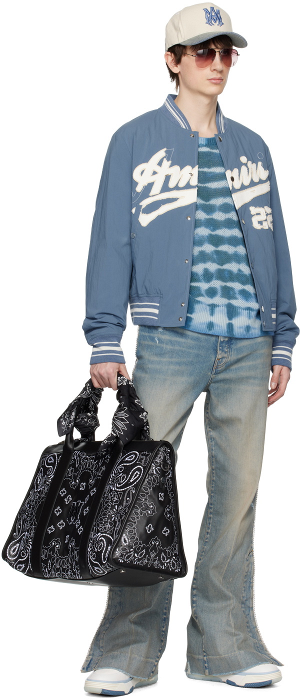 AMIRI Blue Tie-Dye Sweater
