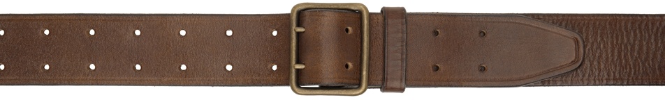 Photo: RRL Brown Leather Double-Prong Belt