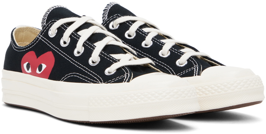 COMME des GARÇONS PLAY Black Converse Edition Chuck 70 Low Top Sneakers