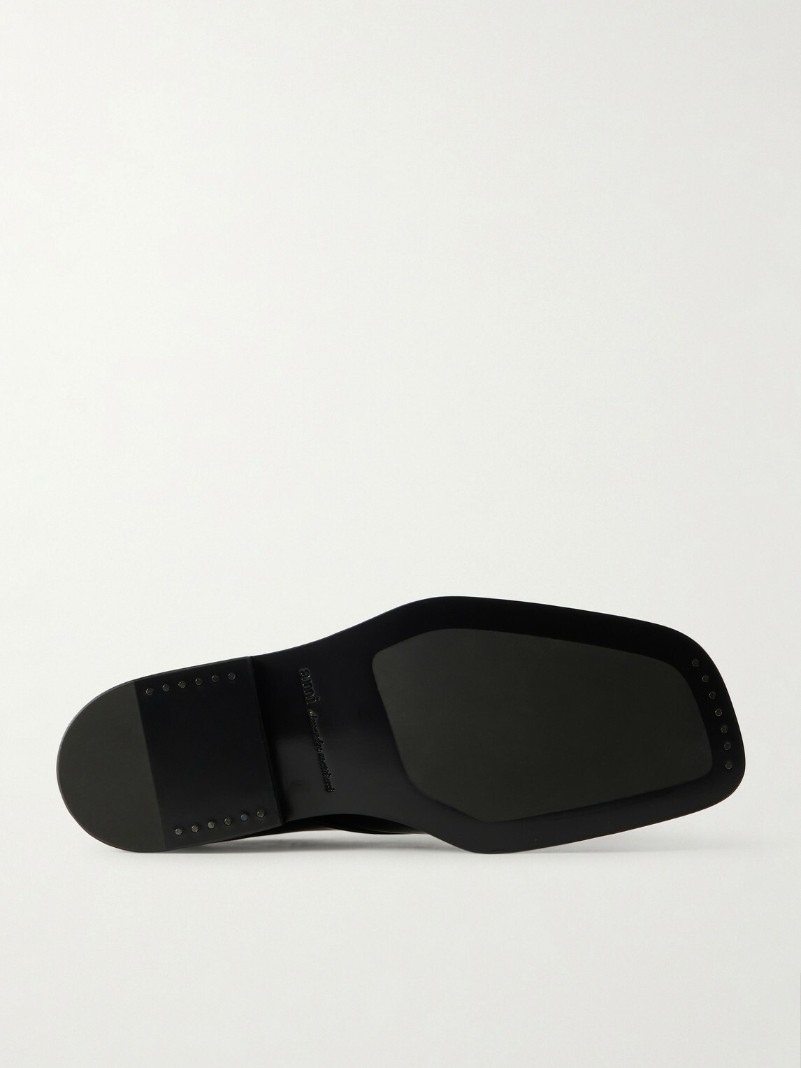 AMI PARIS - Polished-Leather Derby Shoes - Black