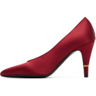 Versace Red Gianni Satin Heels