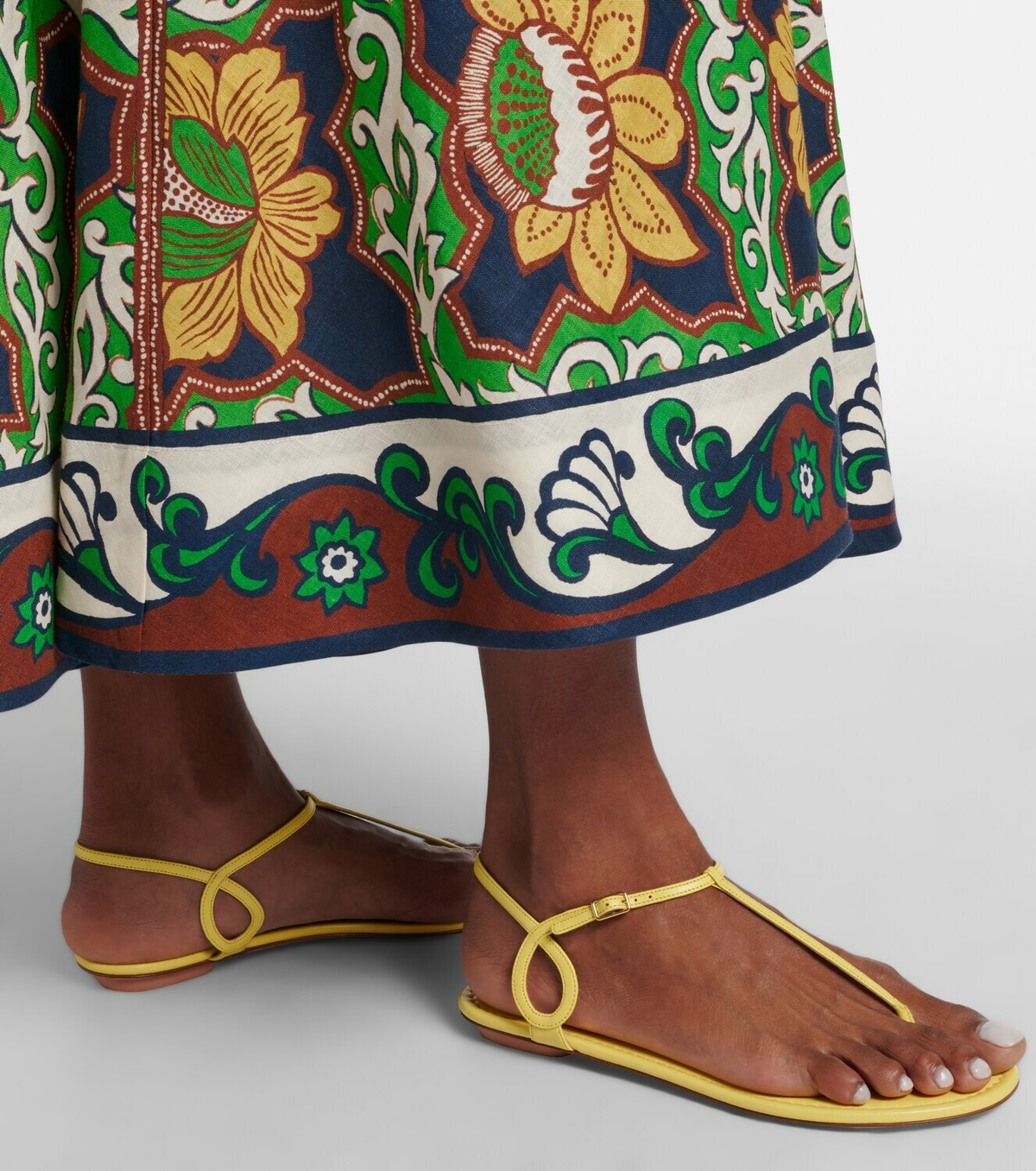Aquazzura Almost Bare leather thong sandals