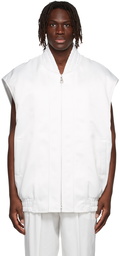 We11done White Bomber Vest