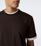 Prada Layered cotton jersey T-shirt