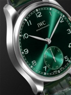 IWC Schaffhausen - Portugieser Automatic Chronograph 40mm Stainless Steel and Alligator Watch, Ref. No. IW358310