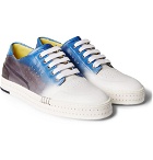 Berluti - Playtime Dégradé Polished-Leather Sneakers - Men - Blue