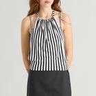 Hosbjerg Women's Dilan Top in Black/White Stripe