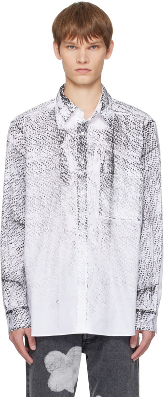Photo: FORMA White Faded Spotted Shirt