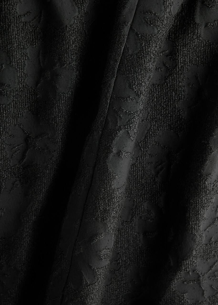 Stine Goya Floral-jacquard Terry Midi Dress Black
