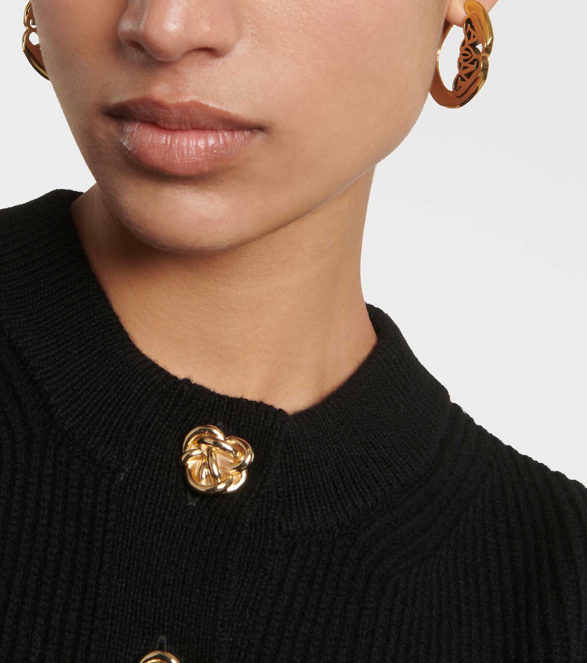 Alexander McQueen Seal logo hoop earrings Alexander McQueen