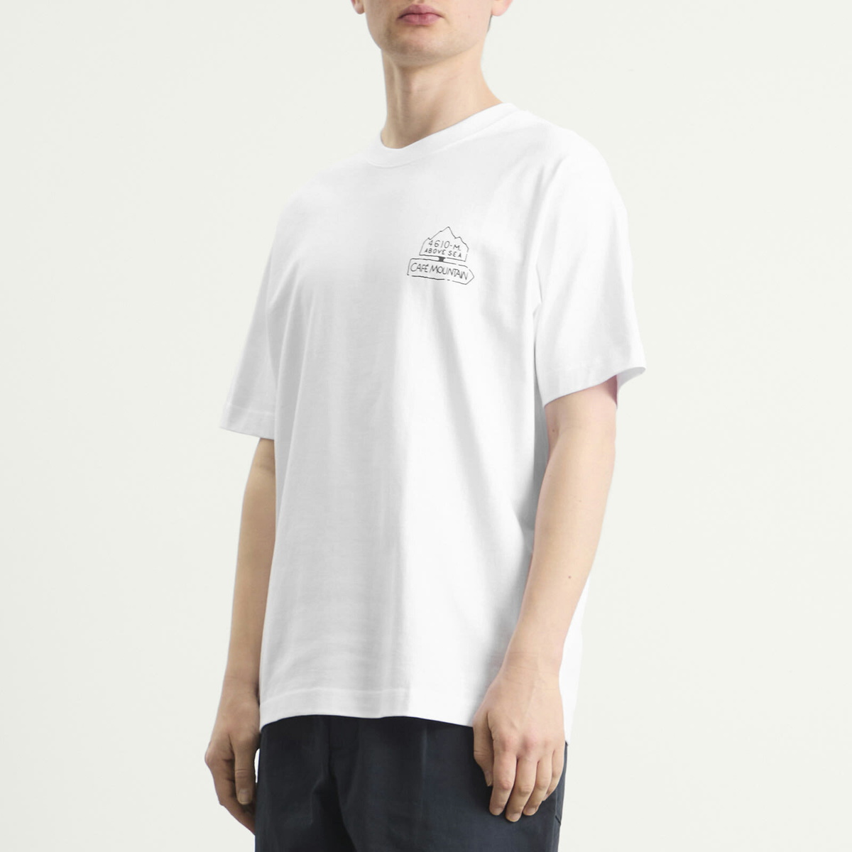 Café Mountain Men's Refuge T-Shirt in Natural/Aubergine