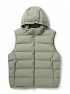 Brunello Cucinelli - Quilted Shell Hooded Down Gilet - Green