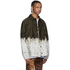 MSGM Green and Off-White Animalier Print Jacket