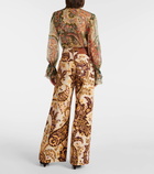 Etro Floral high-rise wide-leg jeans