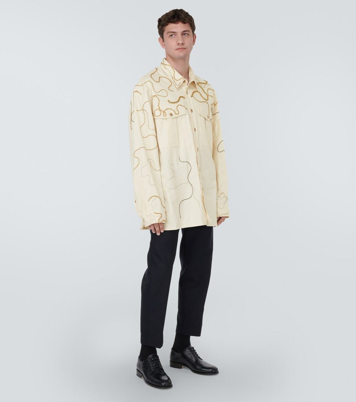 DRIES VAN NOTEN striped cotton shirt