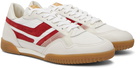 TOM FORD Off-White & Red Jackson Sneakers