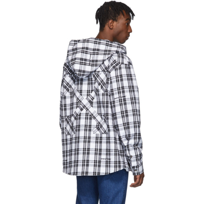 Off white 2024 hooded check shirt