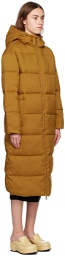 Girlfriend Collective Tan Detachable Hood Puffer Coat