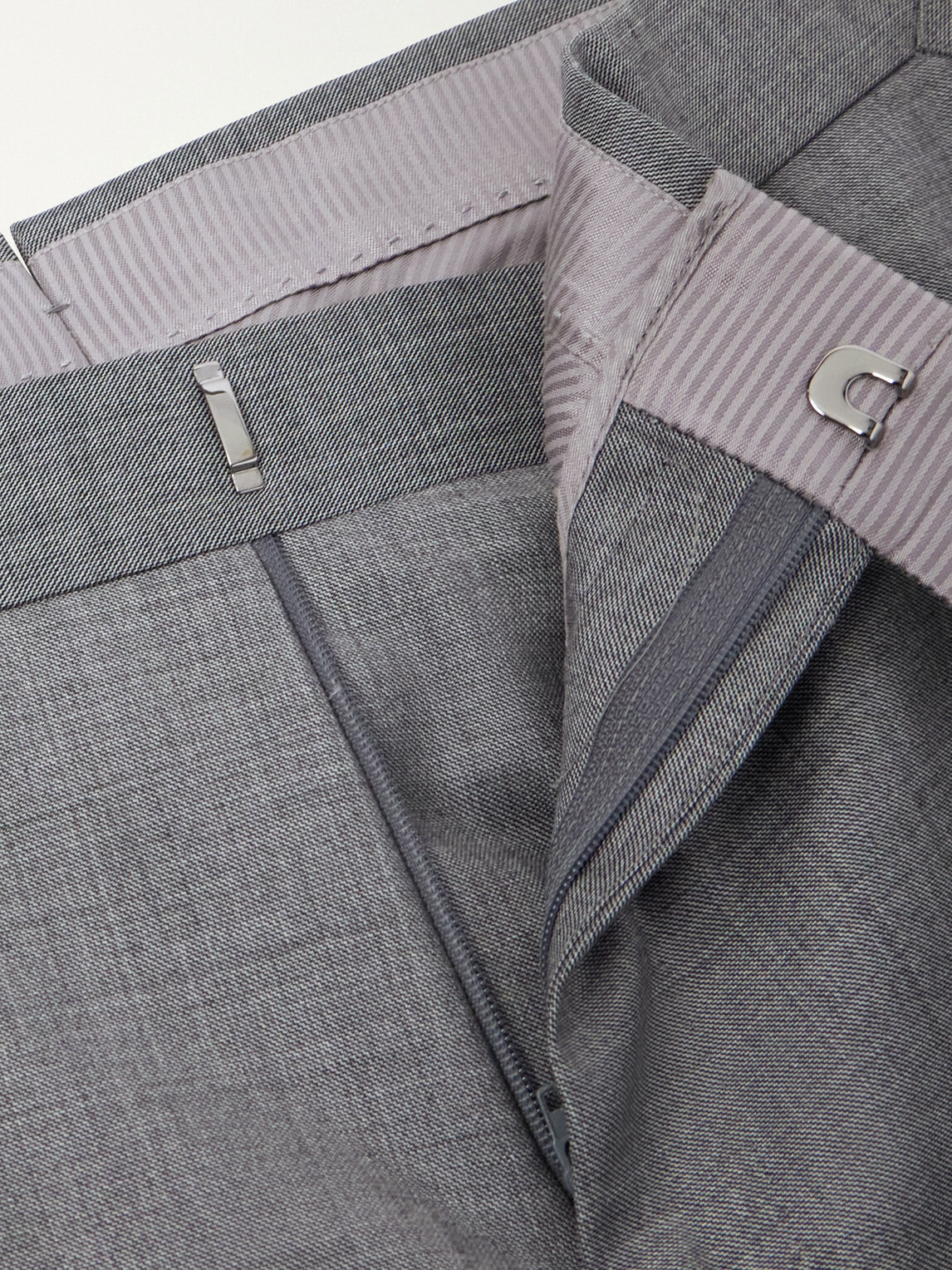 TOM FORD - Shelton Straight-Leg Wool-Twill Suit Trousers - Gray