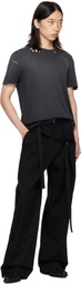 Ann Demeulemeester Black Woubrecht Double Belted Trousers
