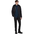 Ermenegildo Zegna Navy Down Hooded Puffer Jacket