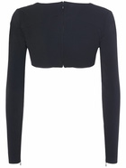 DSQUARED2 - Crepe Cady Long Sleeved Bra Top