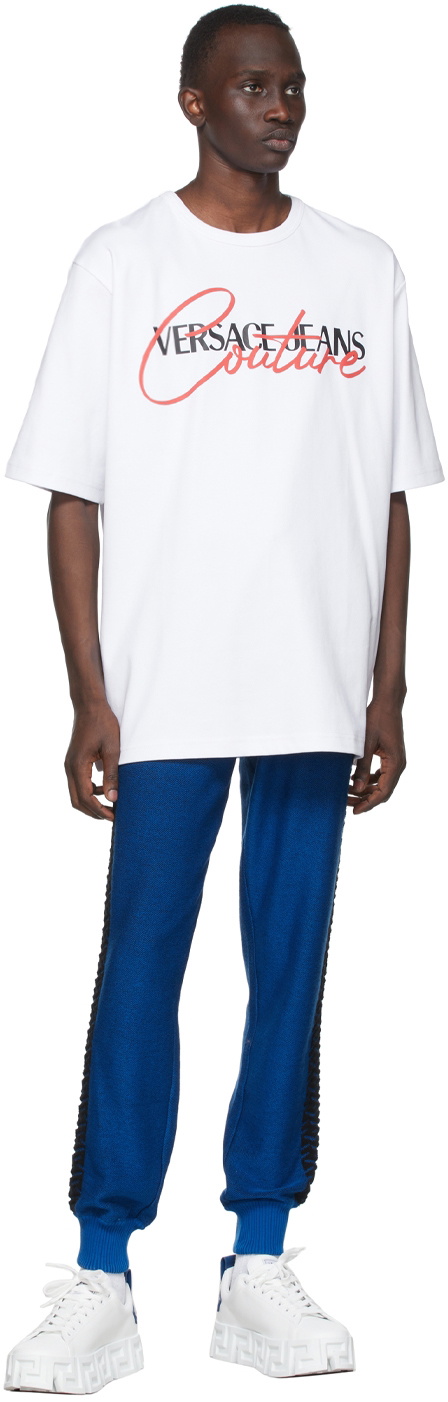Versace Jeans Men's Blue Crewneck Short Sleeve T-Shirt