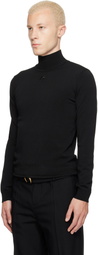 Marine Serre Black Moon Logo Knit Turtleneck