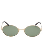 Saint Laurent Sunglasses Women's Saint Laurent SL 692 Sunglasses in Gold/Green 